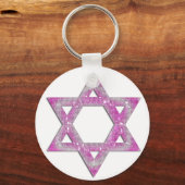 Porte-clés Étoile juive violette de David Design (Recto)