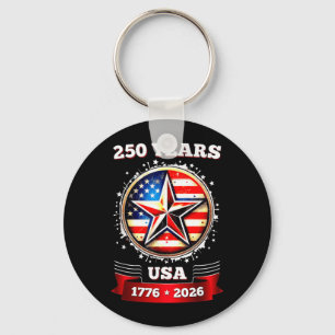 Porte-clés Étoile patriotique des États-Unis 250e anniversair