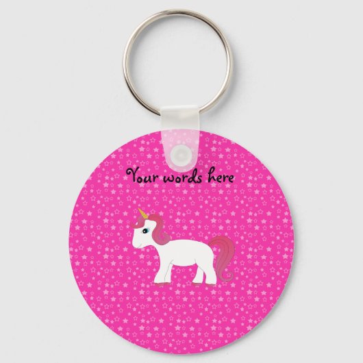 Porte-clés étoile rose Unicorne (Recto)