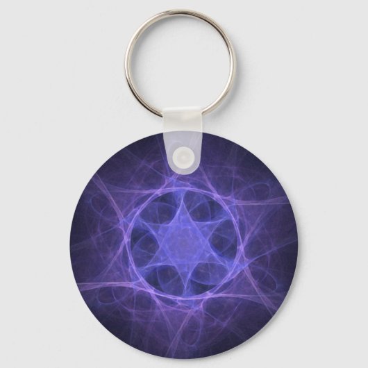 Porte-clés Étoile Violette Fractée De David (Recto)
