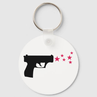 Porte-clés étoiles à pistolet noir