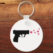 Porte-clés étoiles à pistolet noir (Recto)