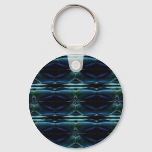 Porte-clés Etoiles arc-en-ciel bleu vert, Motif Artdeco