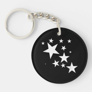 Porte-clés Étoiles Blanches Star-Motif-Design Costume cadeau