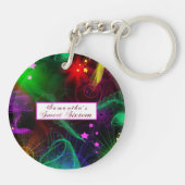 Porte-clés Étoiles brillantes de peinture néon (Dos)