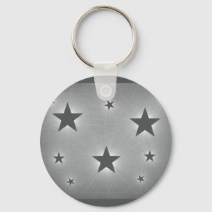 Porte-clés Étoiles dans le Porte - clé ciel nocturne, gris fo