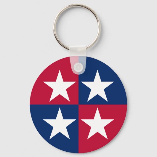 Porte-clés Étoiles d'art pop drapeau américain (Recto)