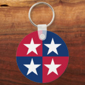 Porte-clés Étoiles d'art pop drapeau américain (Recto)