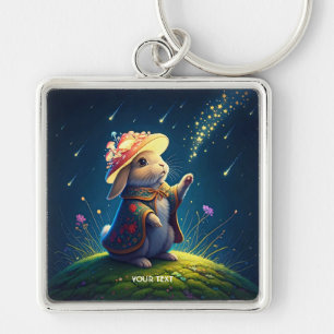 Porte-clés Étoiles de champignons de lapin mignon Imaginaire