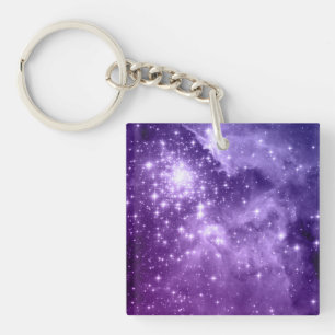 Porte-clés Étoiles de magie violette