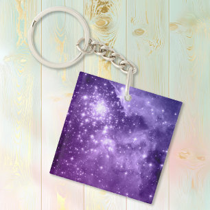 Porte-clés Étoiles de magie violette