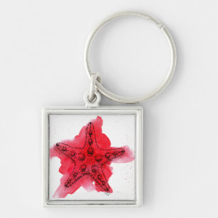 Porte-clés Étoiles de mer d'aquarelle