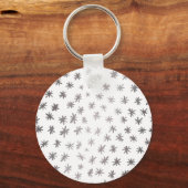 Porte-clés étoiles métalliques - argent (Recto)