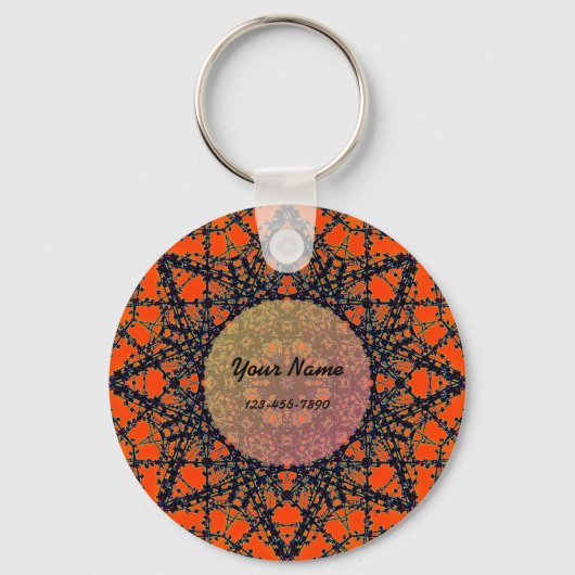 Porte-clés Étoiles orange (Recto)