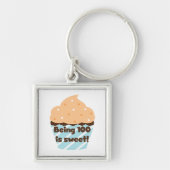 Porte-clés Etre 100 est Sweet Birthday T-shirts et cadeaux (Devant)