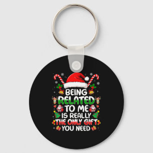 Porte-clés Être apparenté à moi drôle de Noël famille Xmas Pa