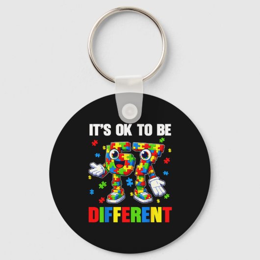 Porte-clés Être différent 67 six sept puzzle autisme (Recto)