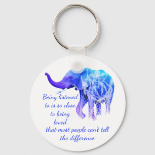 Porte-clés Être écouté comme amour éléphant animal