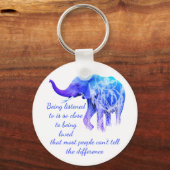 Porte-clés Être écouté comme amour éléphant animal (Recto)