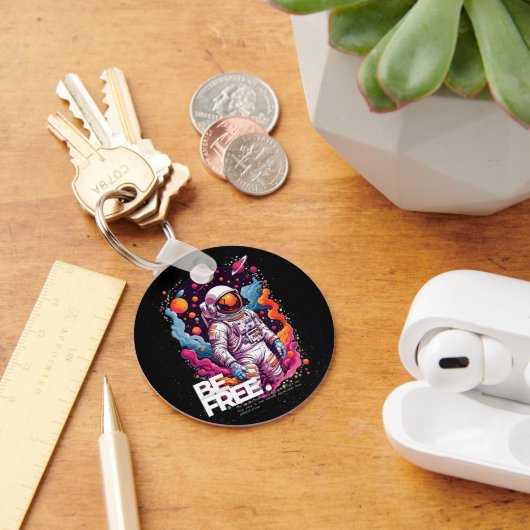 Porte-clés ÊTRE GRATUIT Conception des astronautes (Bureau)