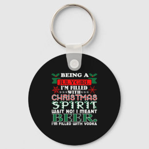 Porte-clés Être Juillet Fille Rempli Noël Spirit Bière