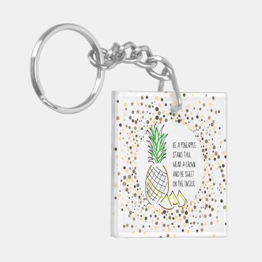 Porte-clés Être un ananas (Devant gauche)