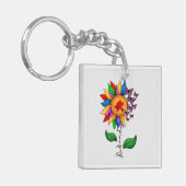 Porte-clés Être un tournesol-Sensibilisation sur l'autisme (Devant gauche)