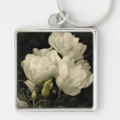 Porte-clés Étude des fleurs de pivoines blanches (Devant)