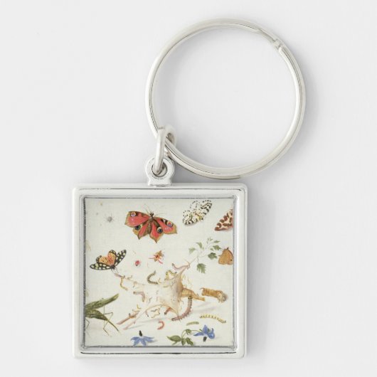 Porte-clés Étude des insectes et des fleurs (Devant)