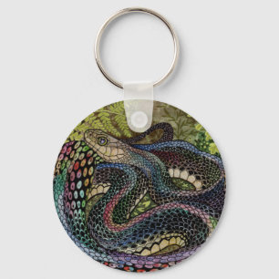 Porte-clés Étude du serpent jardinier au-delà de la peau