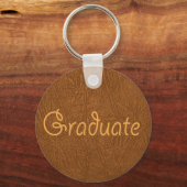 Porte-clés Étudiant Brown en cuir de vache Regarder (Recto)