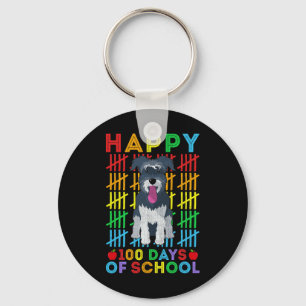 Porte-clés Étudiant de chien Schnauzer Miniature Joyeux 100 j