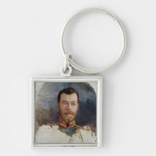 Porte-clés Étudiez pour un portrait de tsar Nicholas II 1898