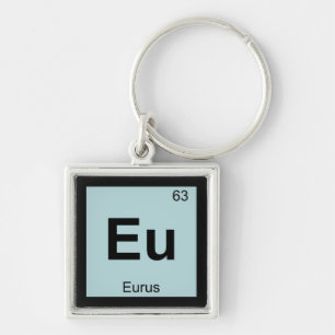 Porte-clés Eu - Eurus Chimie Grecque Symbole du tableau pério