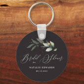 Porte-clés Eucalyptus noir douche nuptiale (Recto)