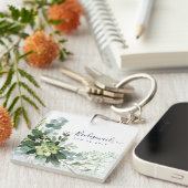 Porte-clés Eucalyptus Verdure Mariage Foliage Bébés Respirer (Devant Droit)