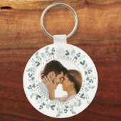 Porte-clés Eucalyptus Verdure Photo Mariage Enregistrer La Da (Recto)