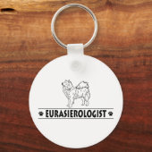 Porte-clés Eurasier humoristique (Recto)