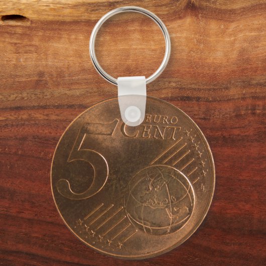 Porte-clés Euro 5 Cent pièce d'argent (Verso)