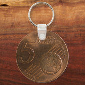 Porte-clés Euro 5 Cent pièce d'argent (Recto)