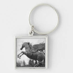 Porte-clés Europe, Autriche, Salzbourg. Statue de cheval ailé