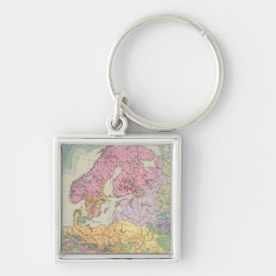 Porte-clés Europe - Carte géologique de l'Europe