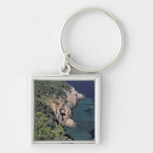 Porte-clés Europe, Italie, Toscane. Côte rocheuse; Cala