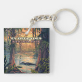 Porte-clés Everglades Parc National Alligator Marécage Florid (Dos)