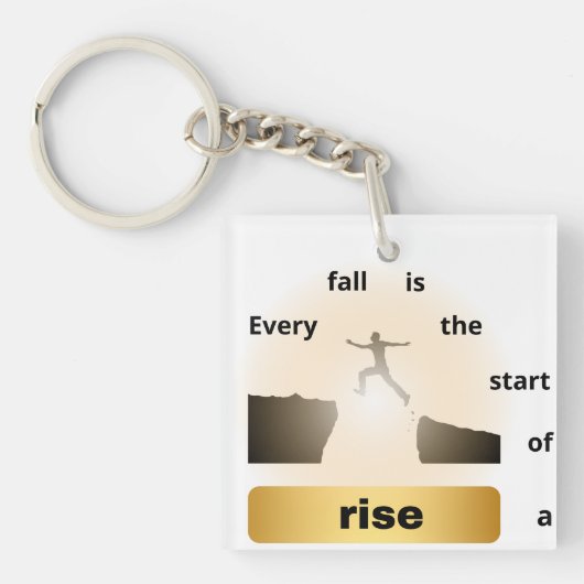 Porte-clés "Every Fall Is the Start of a Rise – Leap of Hope" (Devant)