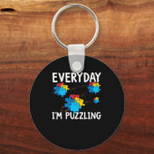 Porte-clés Everyday I'm Puzzling. Autism Month (Recto)