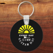 Porte-clés Everyday Is A New Guitar Day Funny Quote Guitarist (Recto)