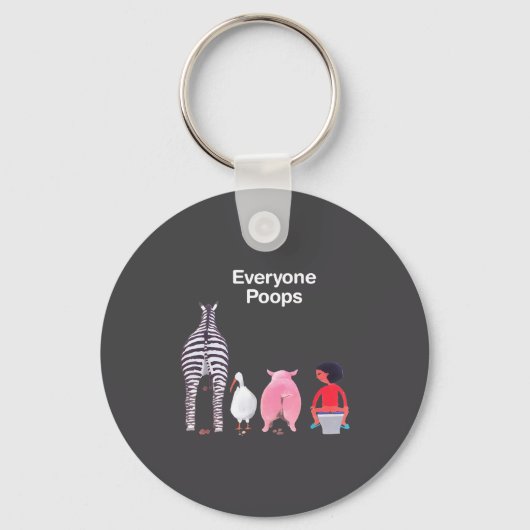 Porte-clés Everyone Ops Funny Zebra G Toilet Humor (Recto)