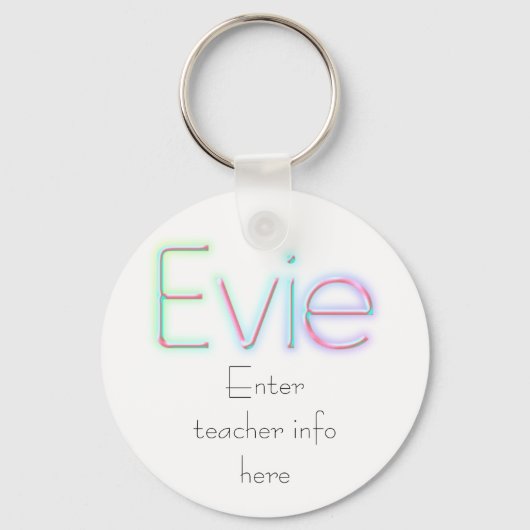 Porte-clés Evie Name Tag Key Chain (Recto)