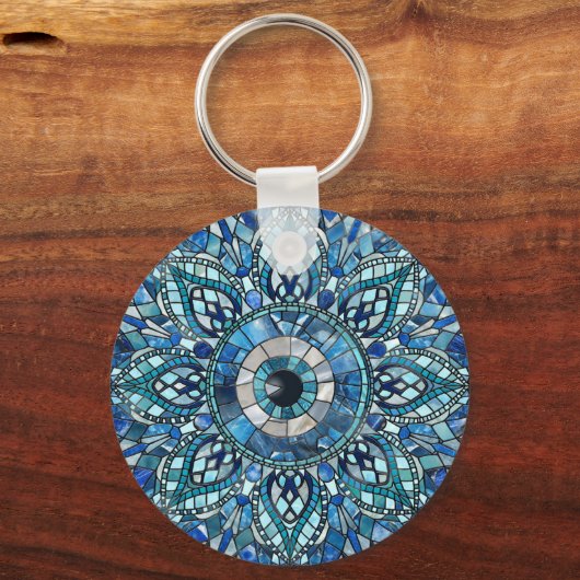 Porte-clés Evil Oeil Amulet Mosaic Art (Verso)